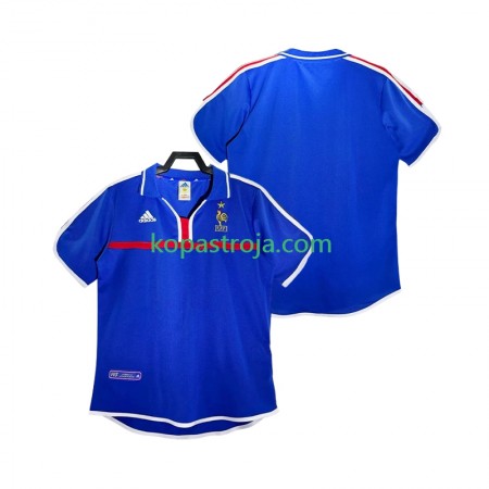 Billiga Fotbollströjor Frankrike 2000 Retro Hemma tröja Kortärmad